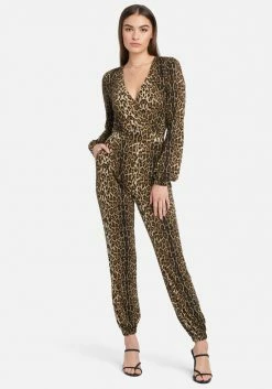 Knit Leopard Jumpsuit Print Shop