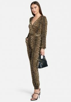 Knit Leopard Jumpsuit Print Shop
