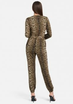 Knit Leopard Jumpsuit Print Shop