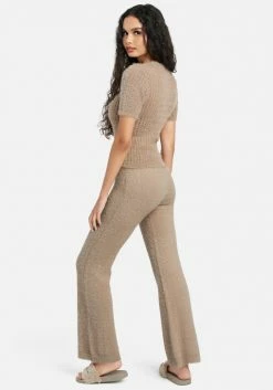 TC Soft Yarn High Waisted Sweater Pant Clothing