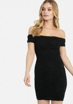 JUMP Off Shoulder Ruched Dress