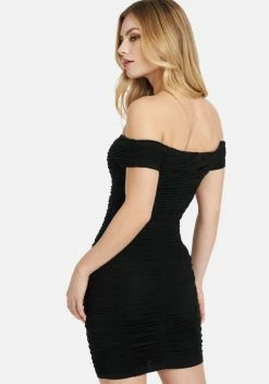 JUMP Off Shoulder Ruched Dress