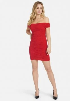JUMP Off Shoulder Ruched Dress