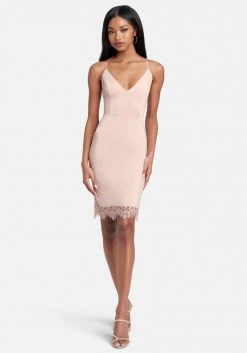 JUMP Bridal Eyelash Hem Lace Inset Dress