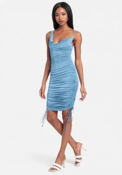 JUMP Asymmetrical Ruched Tie Hem Dress Bridal