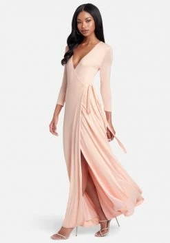 JUMP Clothing Tie Front Surplice Gown