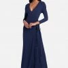JUMP Tie Front Surplice Gown