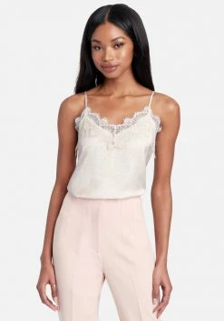 TC Lace Front Detail Printed Satin Cami Night Out