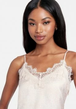 TC Lace Front Detail Printed Satin Cami Night Out 10 TC Lace Front Detail Printed Satin Cami Night Out