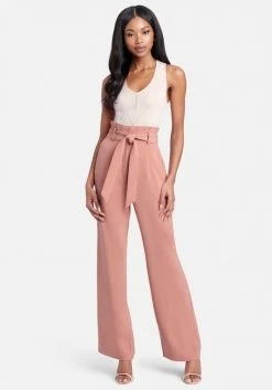 TC High Waist Paper Bag Self Tie Wide Leg Pant Tailoring