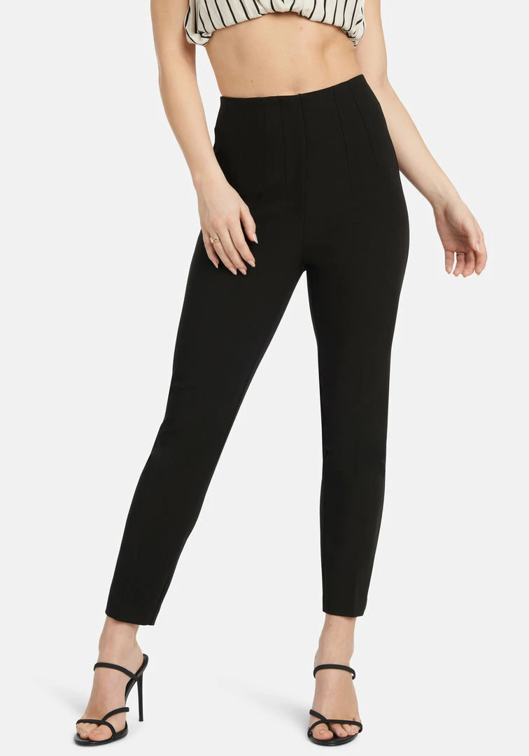 TC High Waist Multi Dart Woven Twill Slim Leg Pant 3 TC High Waist Multi Dart Woven Twill Slim Leg Pant