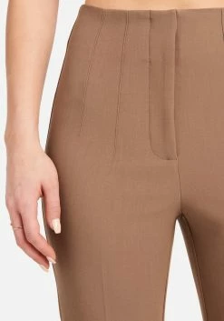 TC High Waist Multi Dart Woven Twill Slim Leg Pant Bridal