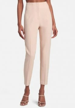 TC Tailoring High Waist Multi Dart Woven Twill Slim Leg Pant