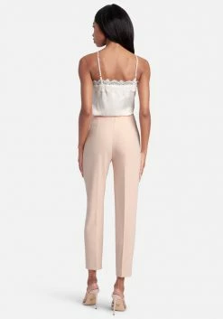 TC Tailoring High Waist Multi Dart Woven Twill Slim Leg Pant