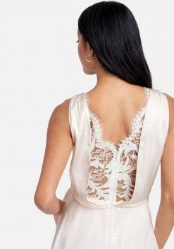 TC Bridal Laced Back Woven Romper
