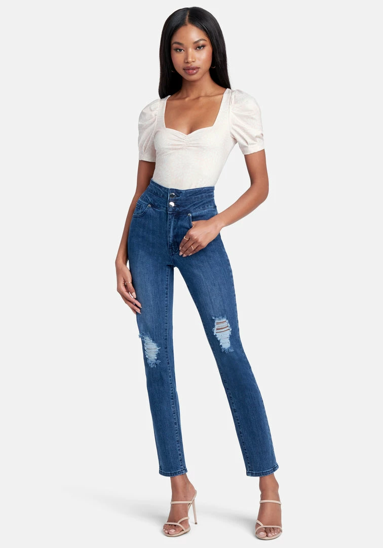 TC Spring/Summer High Waist Destructed Slim Leg Jeans 3 TC Spring/Summer High Waist Destructed Slim Leg Jeans