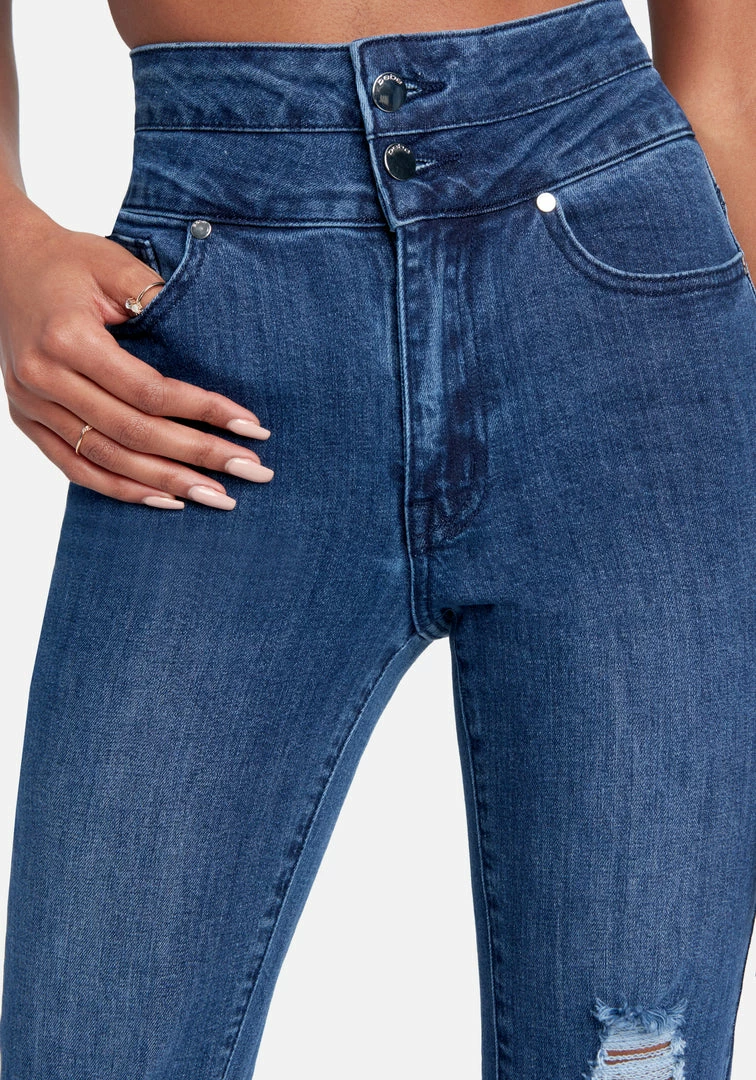 TC Spring/Summer High Waist Destructed Slim Leg Jeans 5 TC Spring/Summer High Waist Destructed Slim Leg Jeans