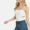 TC Spring/Summer Side Cutouts Knit Crepe Top
