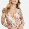 TC Bridal Printed Mesh Cross Front Bodysuit