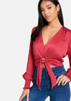 TC Woven Self Tie Blouse Night Out