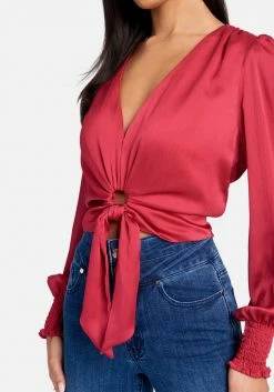 TC Woven Self Tie Blouse Night Out