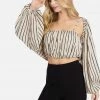 TC Twill Stripe Long Sleeve Bolero 2-Piece Top Spring/Summer