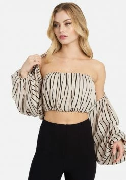 TC Twill Stripe Long Sleeve Bolero 2-Piece Top Spring/Summer
