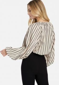 TC Twill Stripe Long Sleeve Bolero 2-Piece Top Spring/Summer