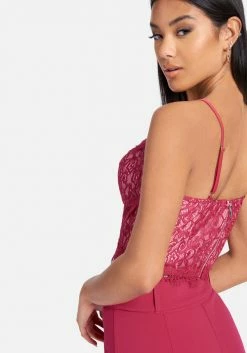 TC Bridal 2 Color Scallop Corded Lace Bustier