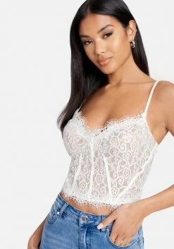 TC 2 Color Scallop Corded Lace Bustier