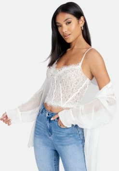 TC 2 Color Scallop Corded Lace Bustier 8 TC 2 Color Scallop Corded Lace Bustier