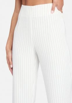 TC Stripe Twill High Waist Wide Leg Pant