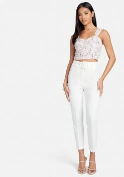 TC High Waist Woven Cigarette Pant