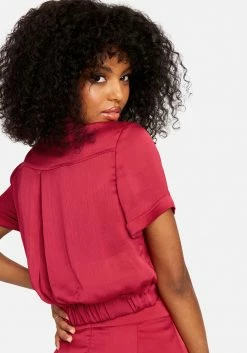 TC Chintz Yoryu Cross Front Johnny Collar Blouse Bridal