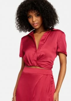 TC Chintz Yoryu Cross Front Johnny Collar Blouse Bridal