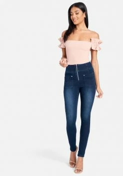 TC Night Out High Waist Zip Front Skinny Jeans