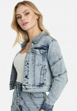Multi Stitch Short Denim Jacket