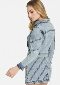 Multi Stitch Short Denim Jacket