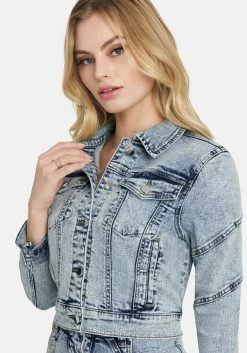 Multi Stitch Short Denim Jacket