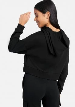 TC Bebe Stone Logo French Terry Hooded Top