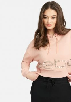 TC Bebe Stone Logo French Terry Hooded Top