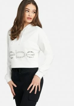 TC Bebe Stone Logo French Terry Hooded Top