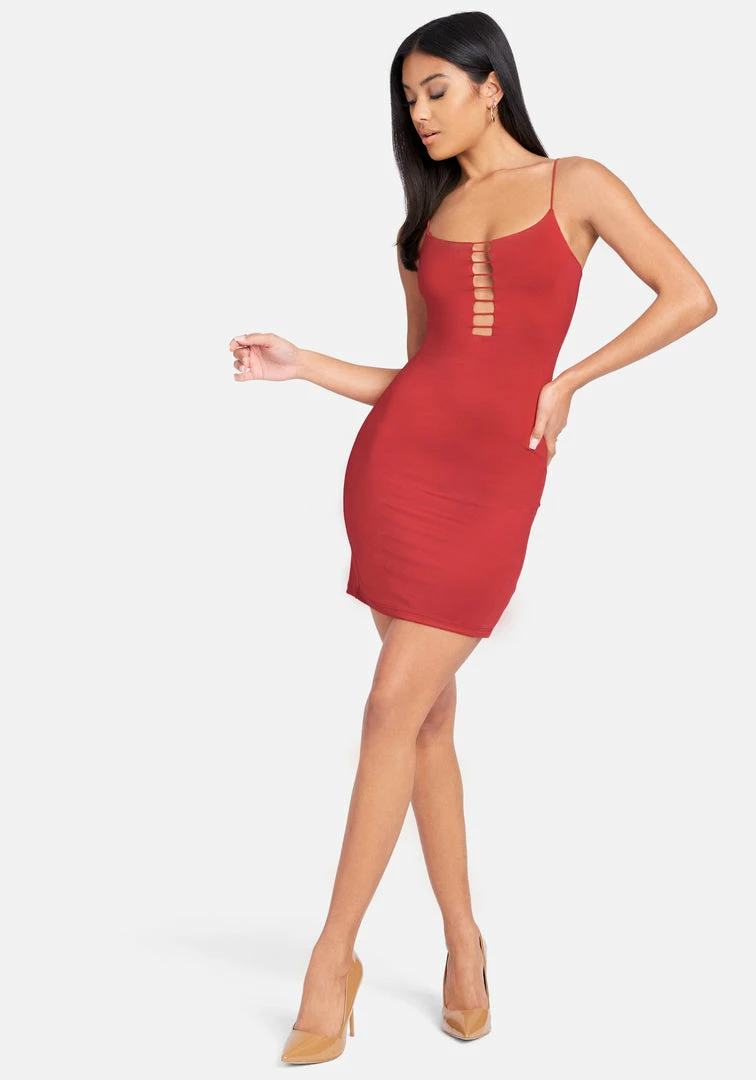 JUMP Caged Slinky Knit Dress 1 JUMP Caged Slinky Knit Dress