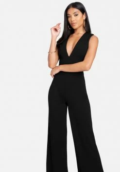 Clothing Cross Back Wide Leg Jumpsuit