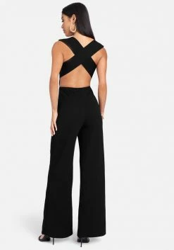 Clothing Cross Back Wide Leg Jumpsuit