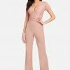 Deep V Lace Wide Leg Jumpsuit