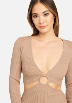 JUMP Clothing Side Cutout Ring Detail Bodycon Dress 8 JUMP Clothing Side Cutout Ring Detail Bodycon Dress