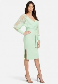 JUMP Clothing Lace Detail Sweater Midi Dress