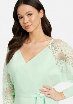 JUMP Clothing Lace Detail Sweater Midi Dress