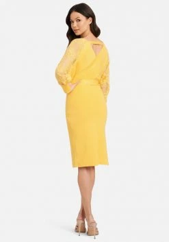 JUMP Lace Detail Sweater Midi Dress